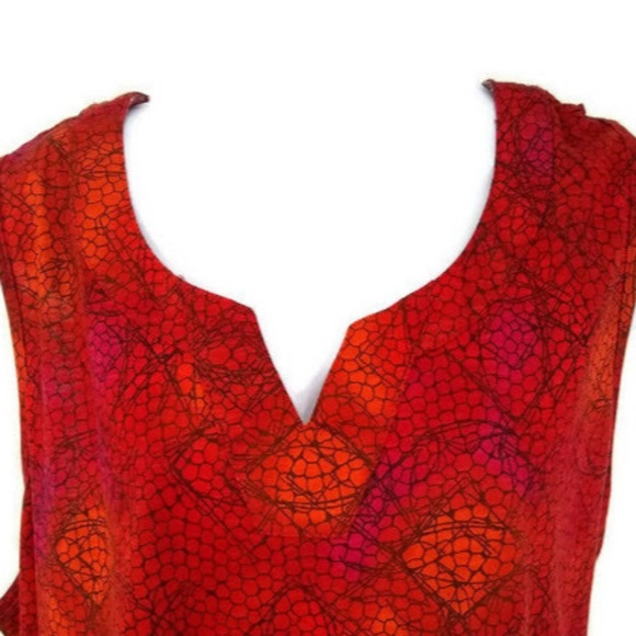 NWOT Great NW Indigo Plus Size V-Neck Tunic Women's Halter Top Size 2x - Picture 3 of 6